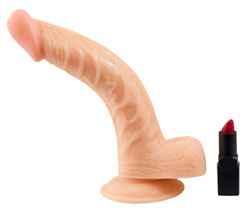 Realistische, buigzame dildo met zuignap