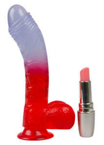 Jolly Buttcock, de rode transparante dildo