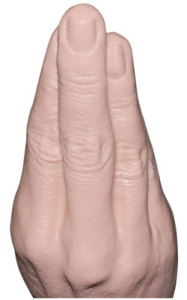 Fistfucking hand dildo