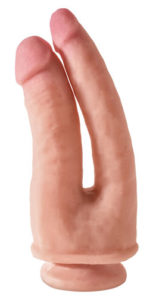 Dubbele Dildo met zuignap KingCock Plus Dual Density