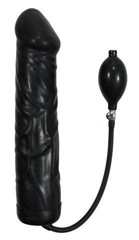 Black Giant Latex Opblaasbare Dildo