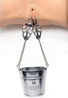 Slave Bucket Met Tepel-/Schaamlipklemmen