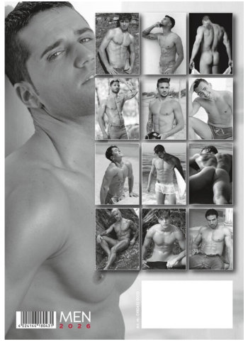 Sexy mannen naakt kalender 2026 (zonder penissen)