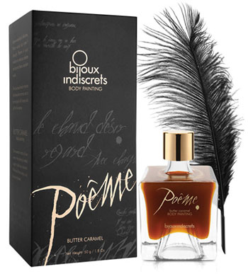 Eetbare Bodypaint met schrijfveer