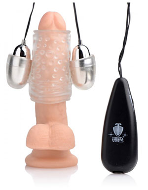 Dual Vibrerende Penis sleeve met afstandsbediening