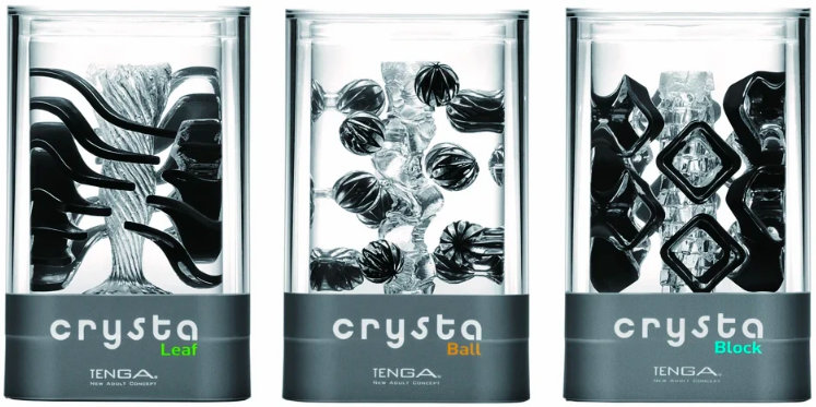 Tenga Crysta masturbator - Leaf, Block & Ball